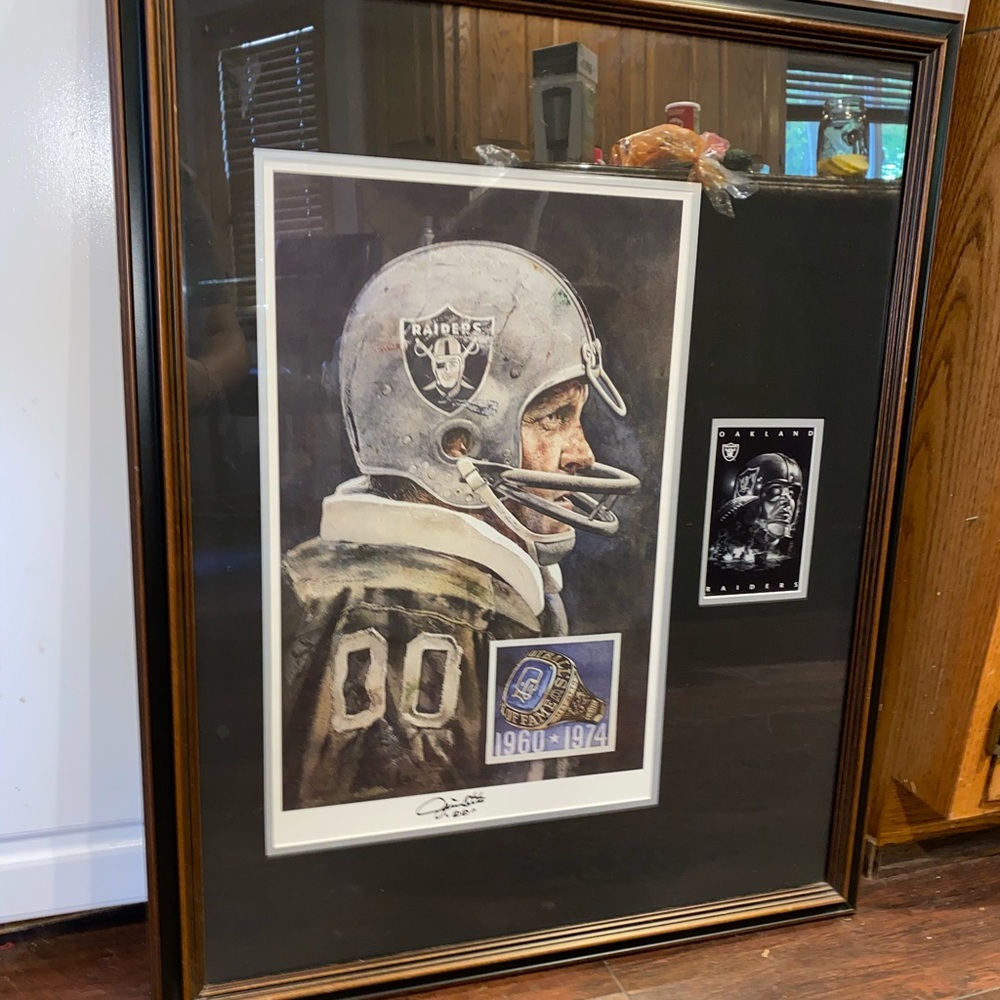 Raiders Jim Otto signed lithograph framed - Picture 2 of 4